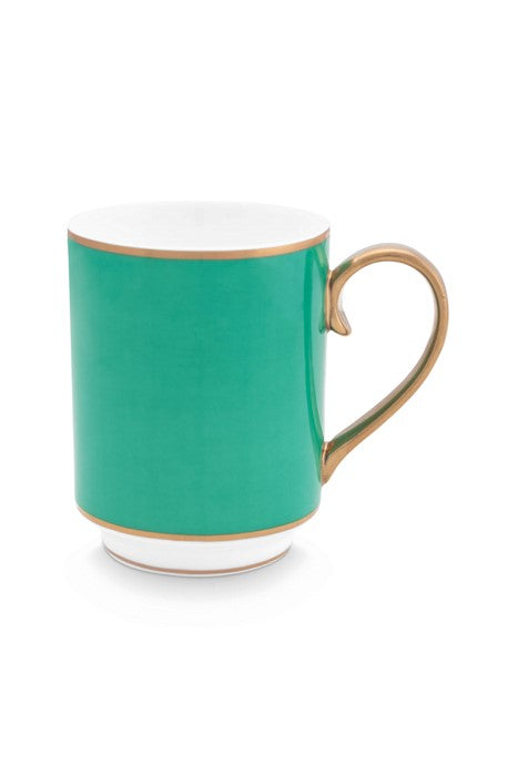 A TABLE Grand mug Pip Chique Or-Vert en porcelaine