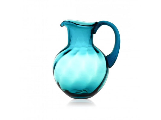A TABLE Grande carafe Aigue-Marine cristal de Bohême