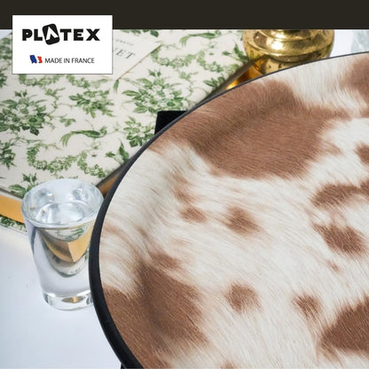 A TABLE Plateau de service LIMO Cow Brun