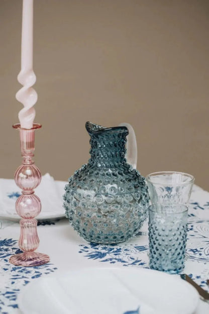 A TABLE Carafe gris bleu 2L pointe de diamant en cristal