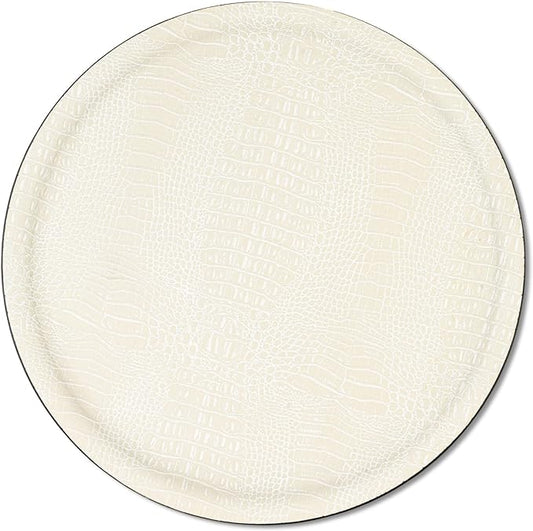 A TABLE Plateau de service LIMO Croco Blanc