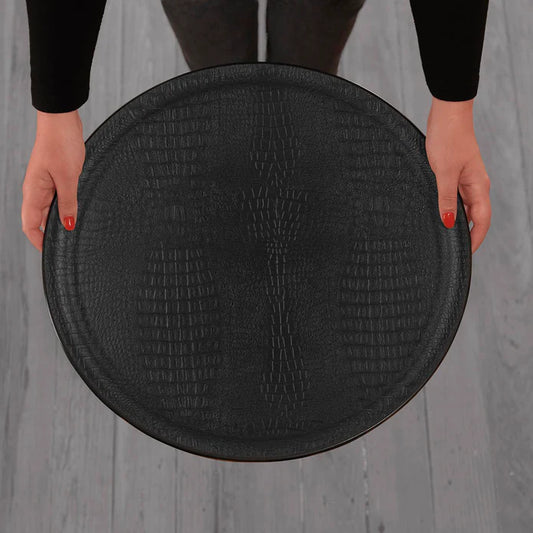 A TABLE Plateau de service LIMO Croco Noir