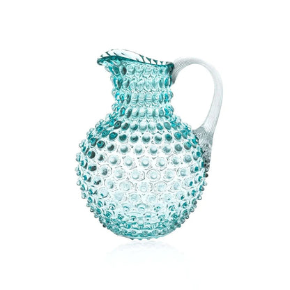A TABLE Carafe cristal de Bohême Aquamarine anse transparente 2L pointe de diamant