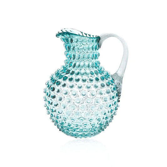A TABLE Carafe cristal de Bohême Aquamarine anse transparente 2L pointe de diamant