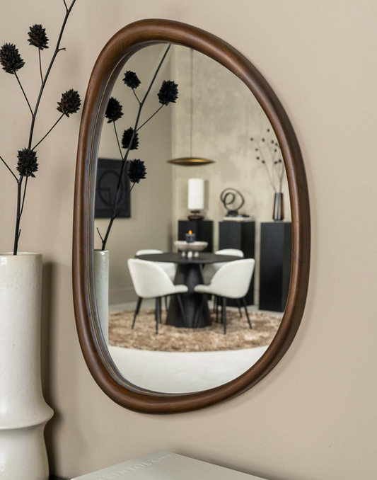 DECORATION Miroir organique en noyer