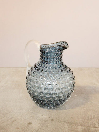 A TABLE Carafe gris bleu 2L pointe de diamant en cristal