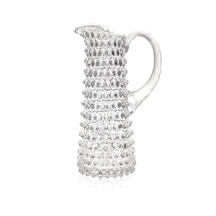 A TABLE Carafe Haute en cristal de Bohême transparent pointe diamant