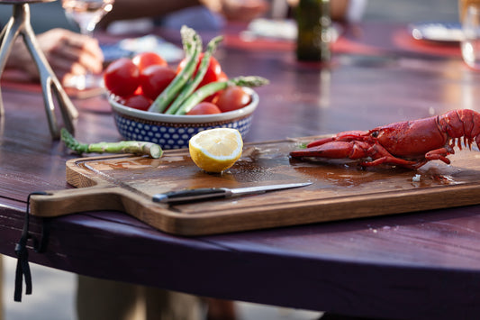 A TABLE Planche à rigole rectangulaire double poignées en Chêne