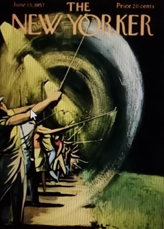 DECORATION Murale illustration THE NEWYORKER GOLF PRATICE GETZ  30X40