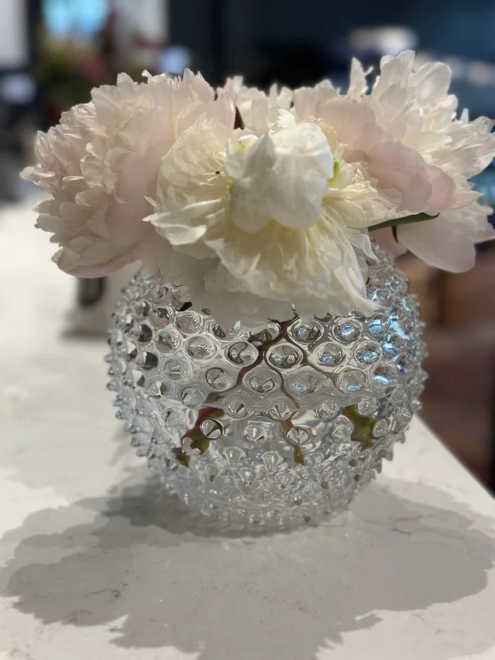 DECORATION Vase à clous Transparent en cristal de Bohême