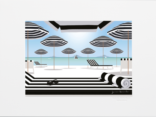 DECORATION Murale illustration SUN UMBRELLAS JASON BROOKS  30X40
