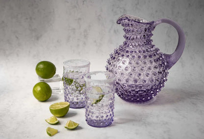 A TABLE Carafe cristal de Bohême Lavande pointe diamant