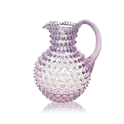 A TABLE Carafe cristal de Bohême Lilac pointe de diamant