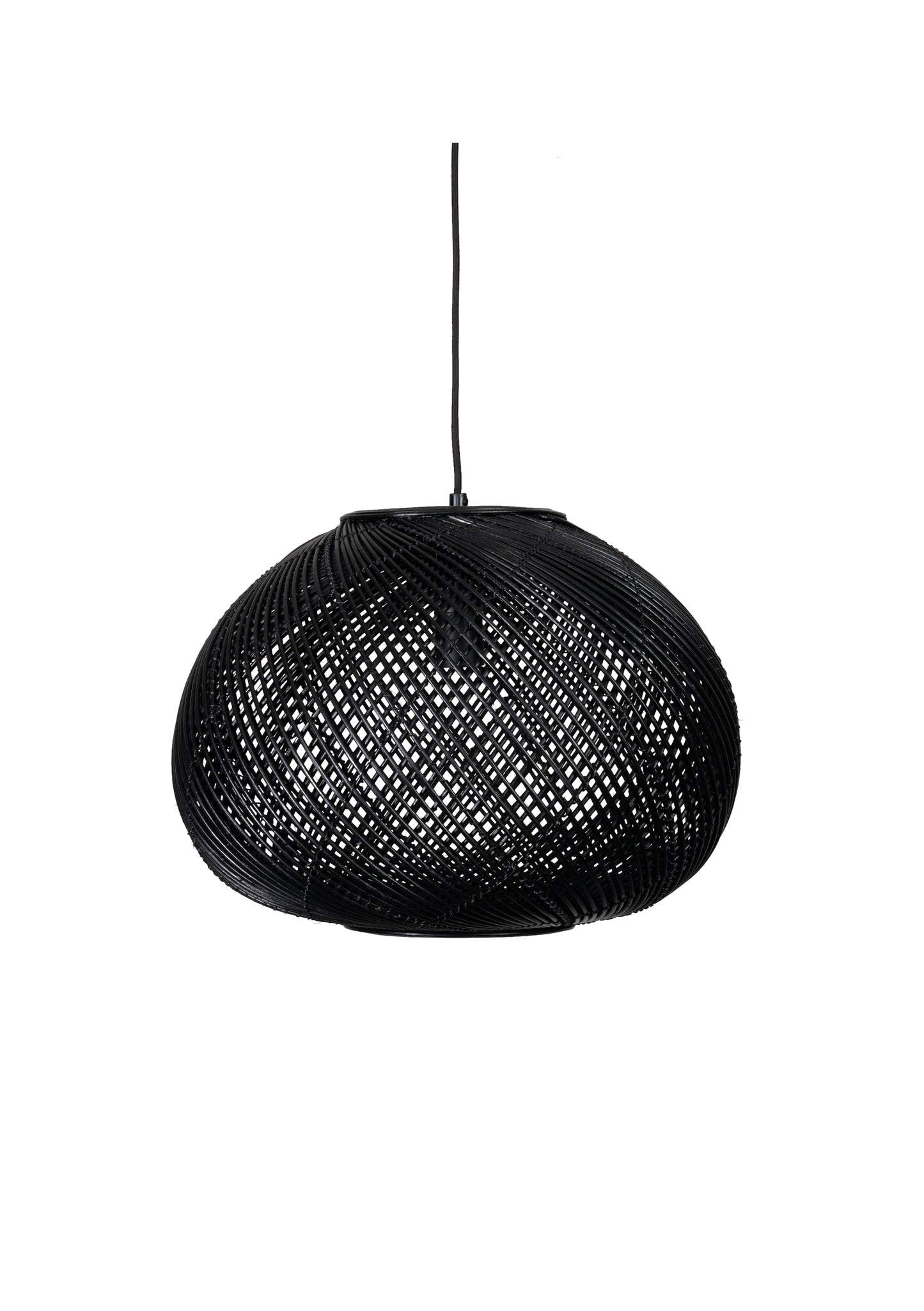 LUMINAIRE Suspension  LYNN S en bambou noir