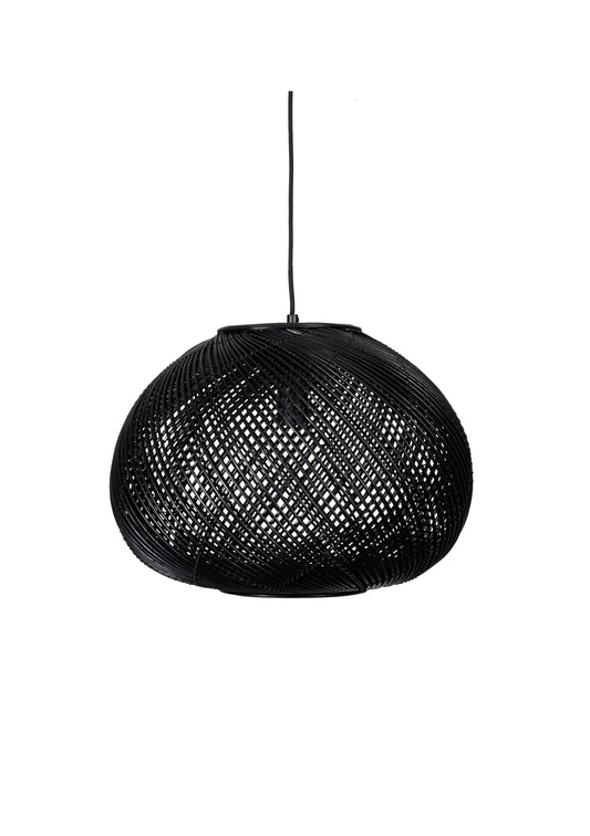 LUMINAIRE Suspension  LYNN S en bambou noir