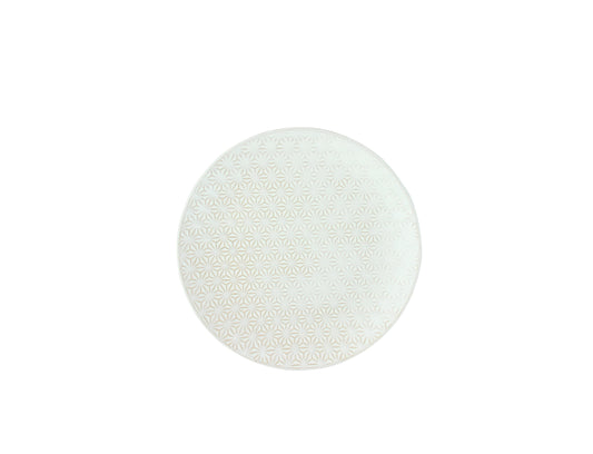 A TABLE Assiette plate Ivy Fleur Ivoire en grès