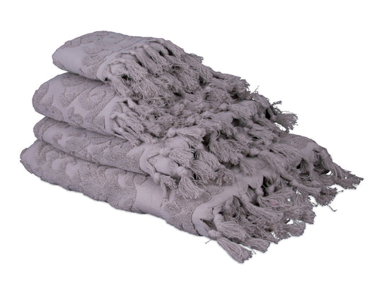 SALLE DE BAIN Serviette HAMMAM Gris S en coton