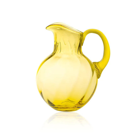 A TABLE Grande carafe Citrine cristal de Bohême