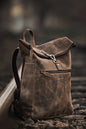 ACCESSOIRE Sac à dos en cuir fermeture mousqueton