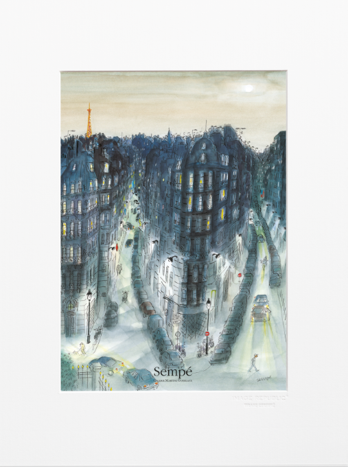 Illustration QUARTIER NUIT SEMPE  40X50