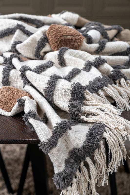 ACCESSOIRE Plaid Oilton Marron coton