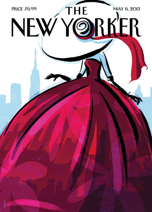 DECORATION Murale illustration SCHOSSOW FASHIONISTA 94 THE NEWYORKER 40X50