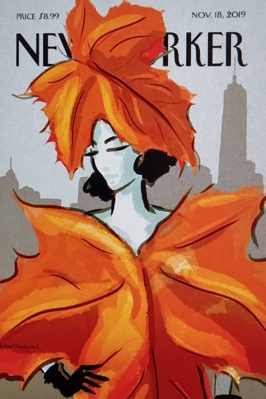 DECORATION Murale illustration THE NEWYORKER 190 DRESSING FOR FALL SCHOSSOW  40X50