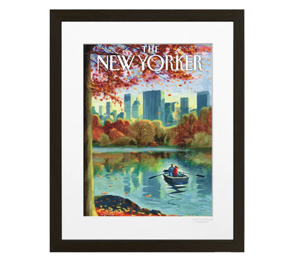 DECORATION Murale illustration THE NEWYORKER 170 ROW BOAT DROOKER  30X40