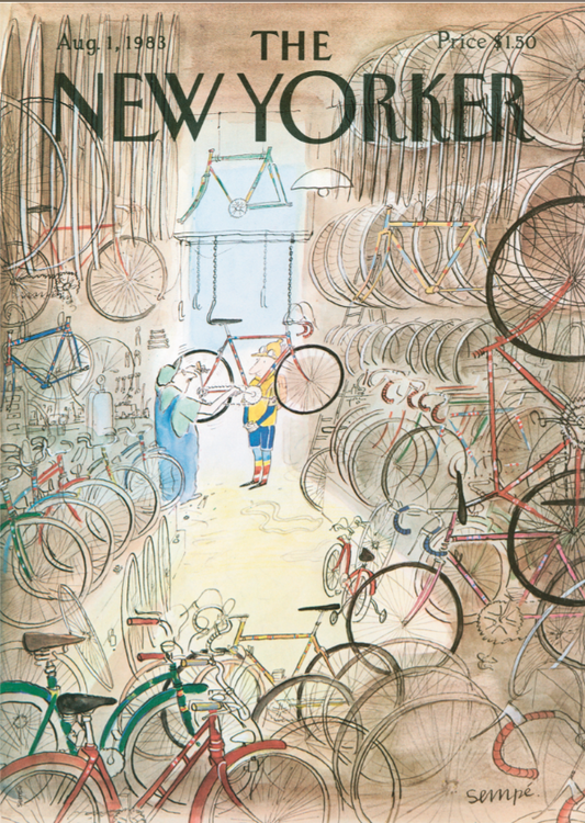 DECORATION Murale illustration THE NEWYORKER 59 GARAGE VELOS SEMPE  30X40