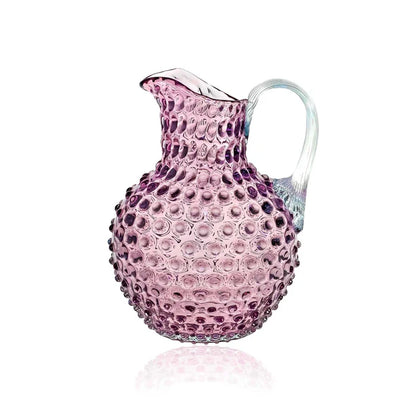 A TABLE Carafe cristal de Bohême Violet anse transparente pointe de diamant