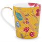 A TABLE Mug ALPHABET -X Jaune en porcelaine