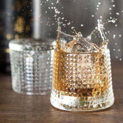 A TABLE Verre Set de 4 gobelets transparents à Whisky BLOSSOM