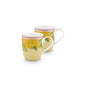 A TABLE Coffret de 2 petit mug La Majorelle Jaune 145ml en porcelaine