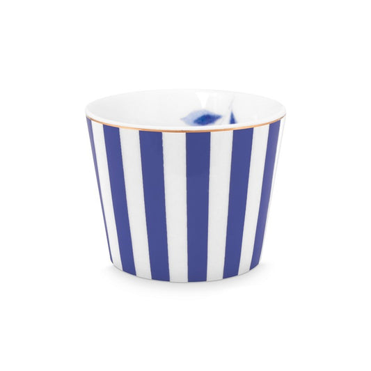 A TABLE Coquetier Royal Rayures en porcelaine Bleu