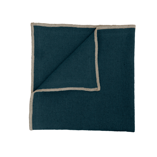 Serviette de table lin-coton 40x40 Bleu de prusse