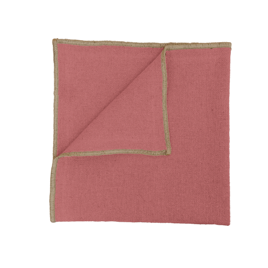 Serviette de table Bois de rose lin-coton 40x40