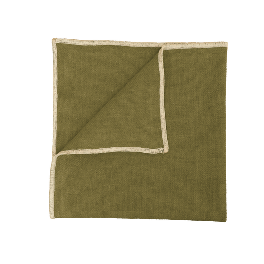 Serviette de table lin-coton 40x40 Olive