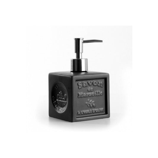 SALLE DE BAIN Distributeur Savon Cube Marseille Noir