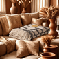 ACCESSOIRE Plaid Oilton Moutarde coton