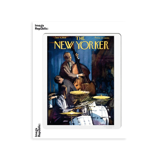 DECORATION Murale illustration THE NEWYORKER 172 BAND PLAYING GETZ  30X40