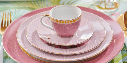 A TABLE  Assiette dessert 21CM LA MAJORELLE Rose en porcelaine