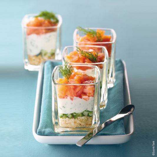 A TABLE Verre Set de 6 Verrines Mise en bouche Kube