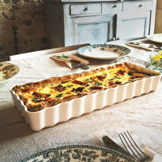 AU FOUR Long plat à tarte rectangulaire Argile en céramique