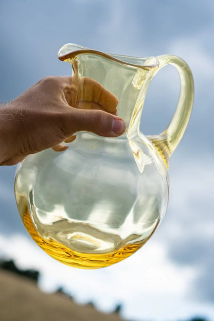 A TABLE Grande carafe Citrine cristal de Bohême
