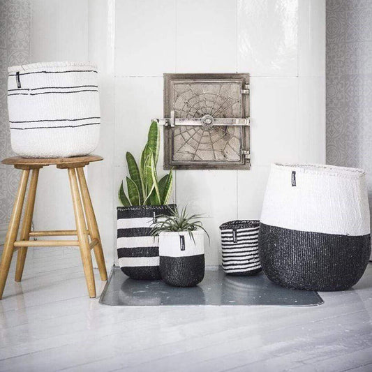 ACCESSOIRE Panier de sol Kiondo 5 bandes noires L