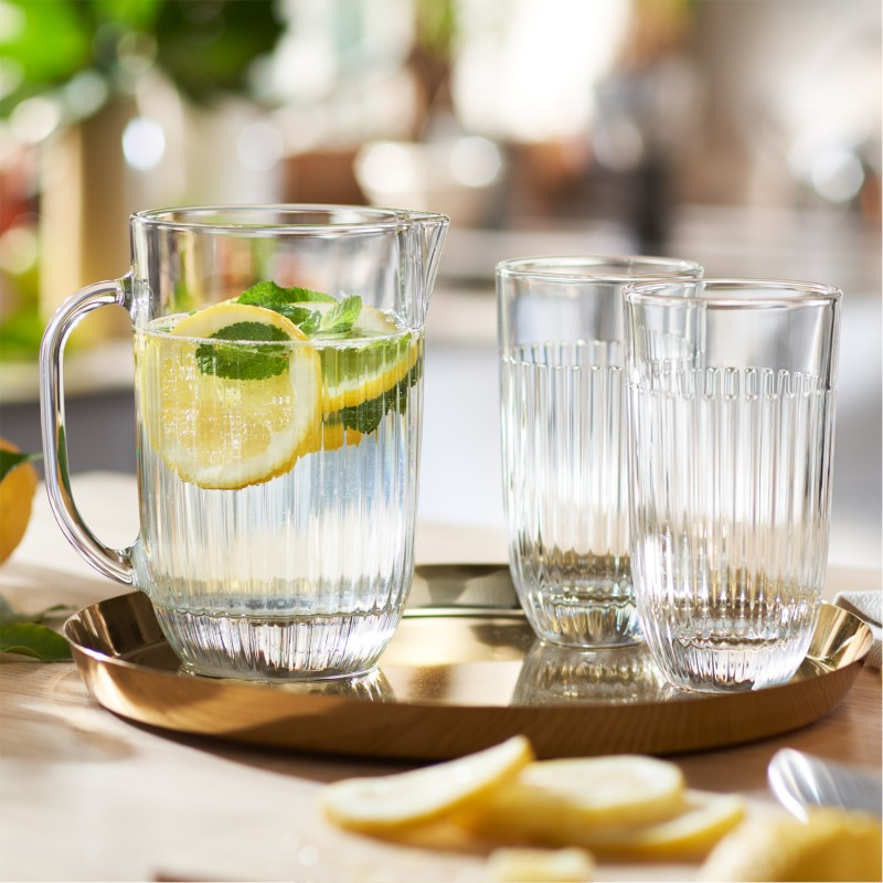 A TABLE Verre Set de 6 Long drinks transparents OUESSANT