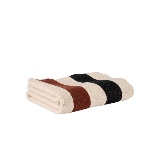ACCESSOIRE Plaid Oley Rouge/écru/noir coton