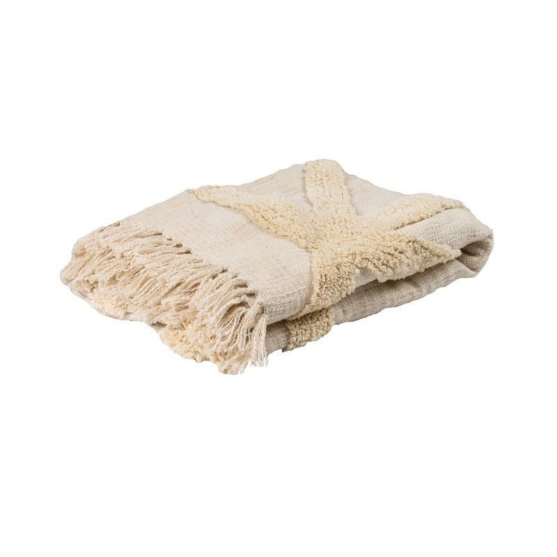 ACCESSOIRE Plaid Taos écru coton