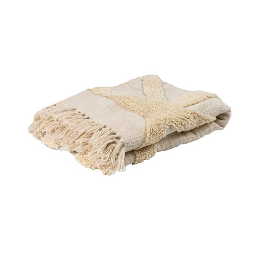 ACCESSOIRE Plaid Taos écru coton