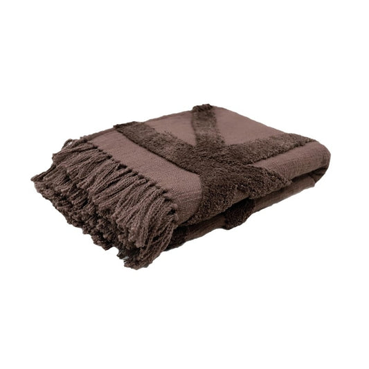 ACCESSOIRE Plaid Taos marron coton